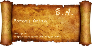 Borosy Anita névjegykártya